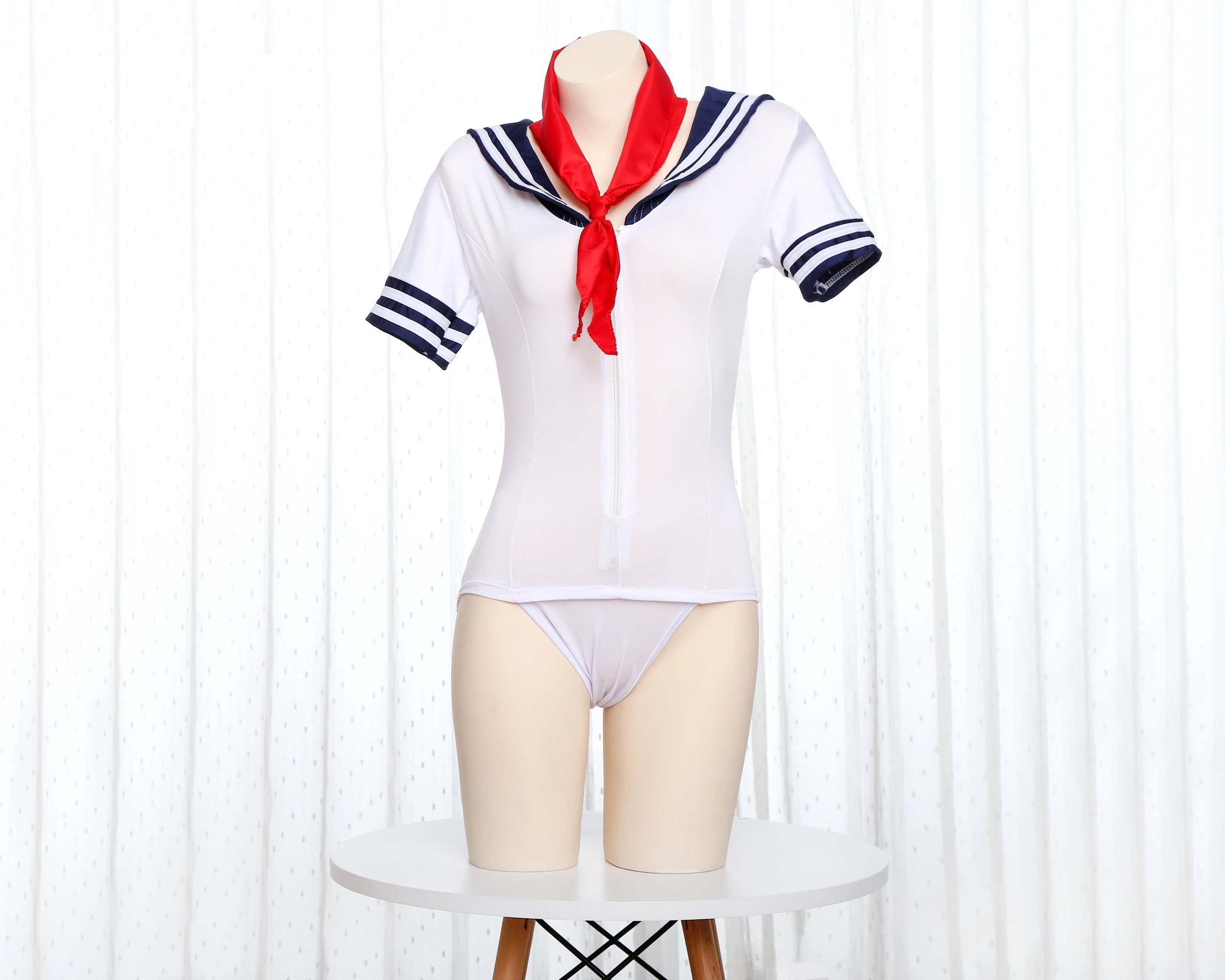 

New Sexy Cute Women red scarf Lingerie Body Sailor Suit underwear Swimwear Sister Lingerie Set Sexy Cosplay Student Uniform