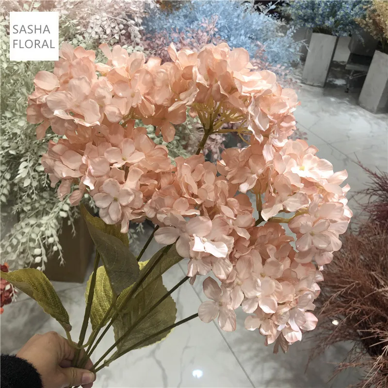 

Artificial Flower 6forks Hydrangea Wedding Decor Silk Flowers Fall Decorations For Home
