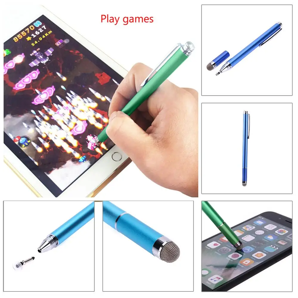 100pcs/lot 7.0mm replaceable conductive cloth tip suction cup 2 in 1 capacitive pen high-sensitivity multi-function stylus