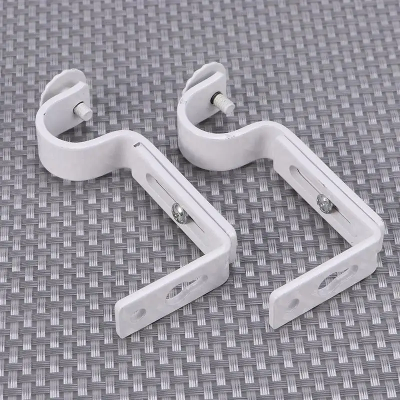 

2pcs 18-22mm Adjustable Curtain Holder Curtain Drapery Rod Bracket Curtain Mounting Holder Curtain Pole Bracket For Home