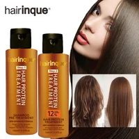 hairinque 12 brazilian keratin shampoo hair care set 2pcs hair straightening treatment repair damaged hair for women men 200ml