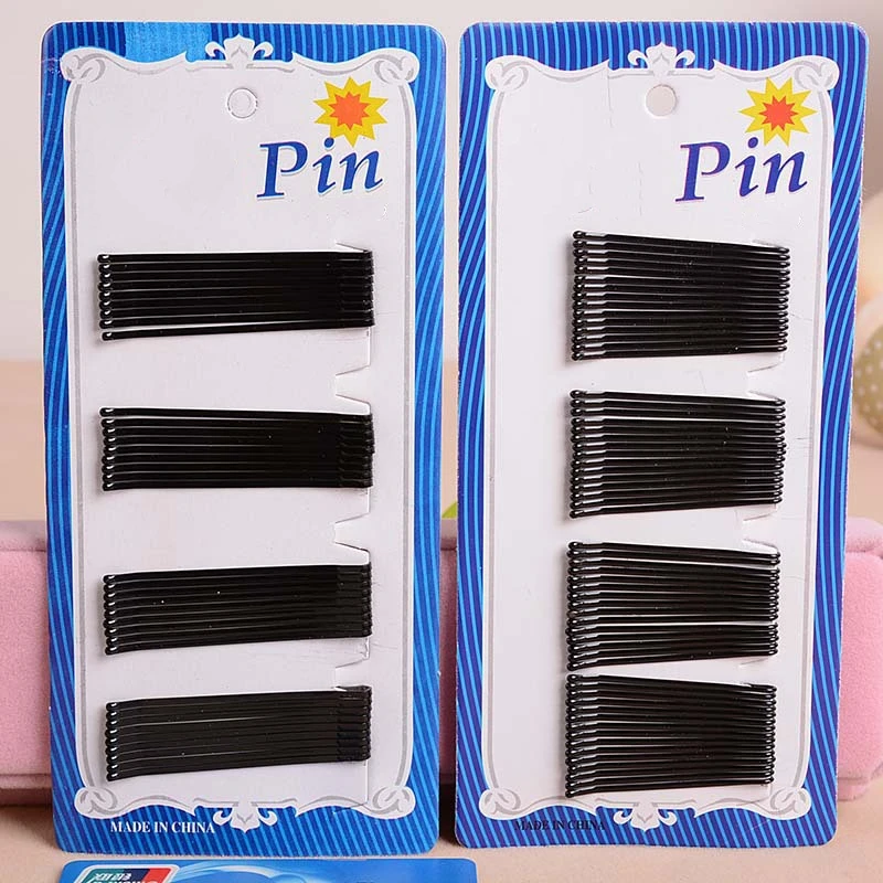 Популярные черные заколки для волос 60 шт./лот женщин женские невидимки невидимые
