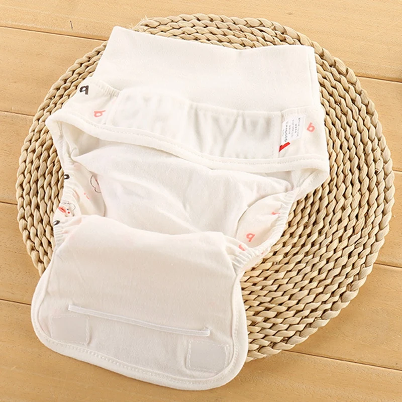Детские Тканевые Многоразовые милые моющиеся кружевные трусики на подгузник