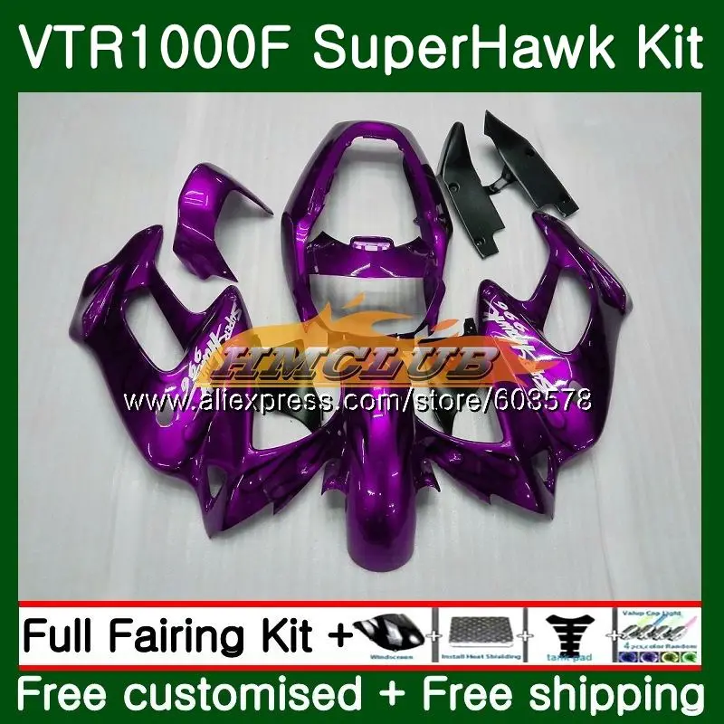 Корпус для HONDA SuperHawk VTR1000F 1997 2005 Hot purple 86CL.86 VTR1000 F VTR 1000 1000F 97 98 99 00 01 02 03 04 05