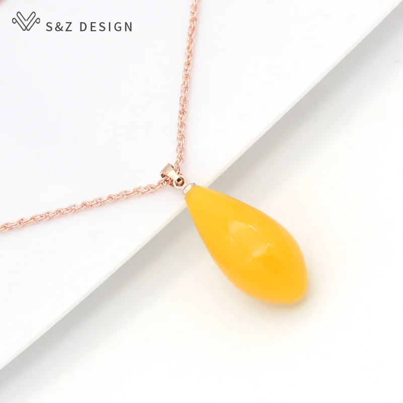 Набор ювелирных изделий S &amp Z для женщин висячие серьги в форме капли воды с