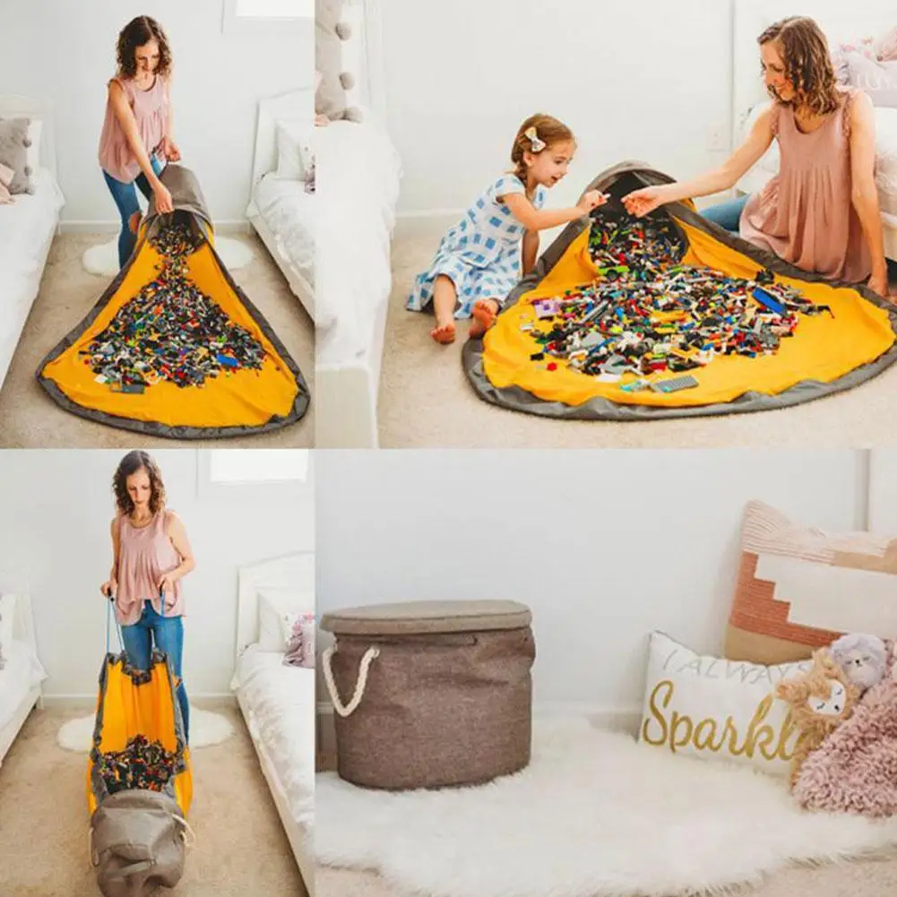 Быстрая сумка для хранения игрушек практичная игровой коврик портативный