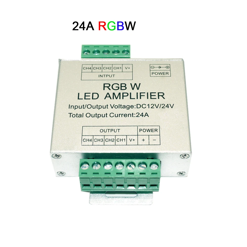 Алюминиевый DC5V 24V Led контроллер 12A/24A/30A 3CH 4CH RGB усилитель RGBW для 5050 3528 Светодиодная