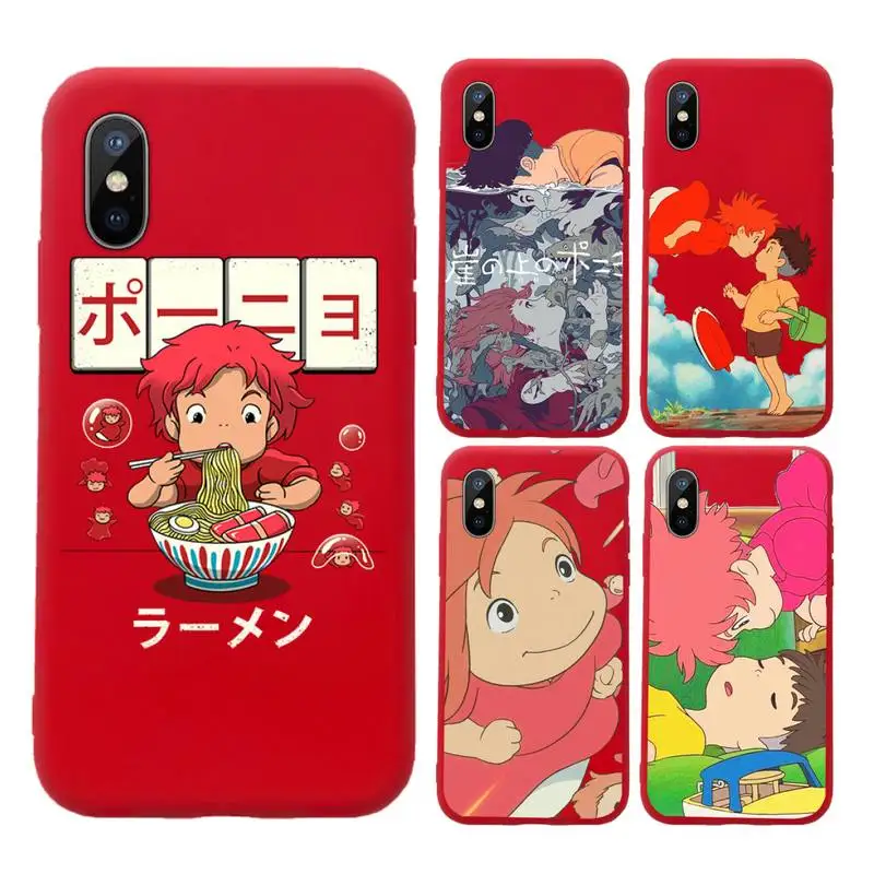 

Hayao Miyazaki anime ponyo Phone Case Candy Color for iPhone 11 12 mini pro XS MAX 8 7 6 6S Plus X SE 2020 XR Soft TPU Silicone
