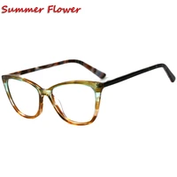 spring hinge women acetate eyewear high degree frame designer progressive glasses light women super quality eyewear