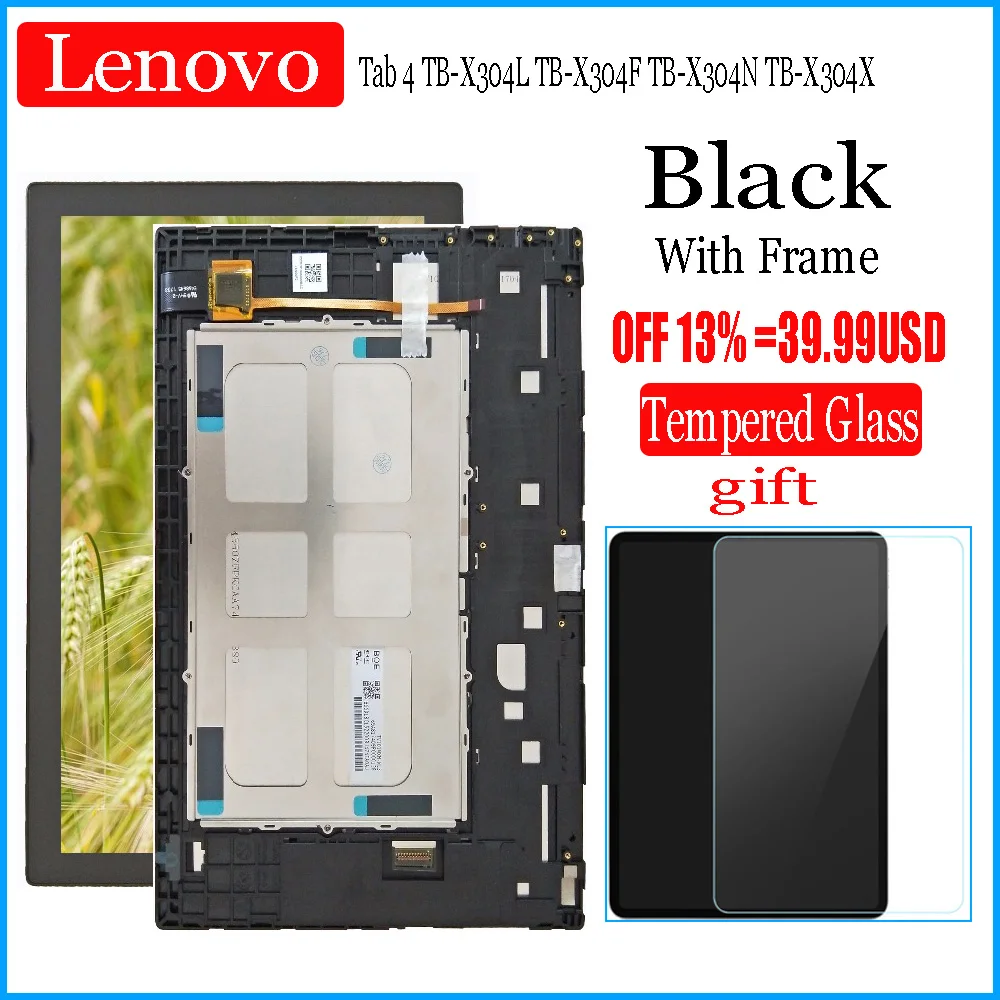 Painel de Toque Tela de Toque Tb-x304f para Lenovo Display ‘polegada 4 Tb-x304l Tb-x304n Tb-x304x Tb-x304 Digitador Assembléia Lcd 10.1 Tab