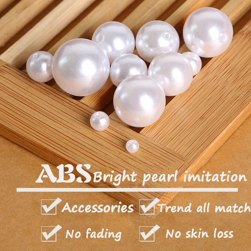 Круглые жемчужные бусины для рукоделия 1000 шт. свободный свадебный браслет