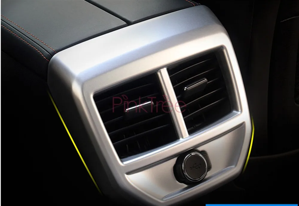 

Хромированный задний подлокотник для кондиционера, вентиляционное отверстие для Peugeot 3008 GT 2017 2018, аксессуары для стайлинга