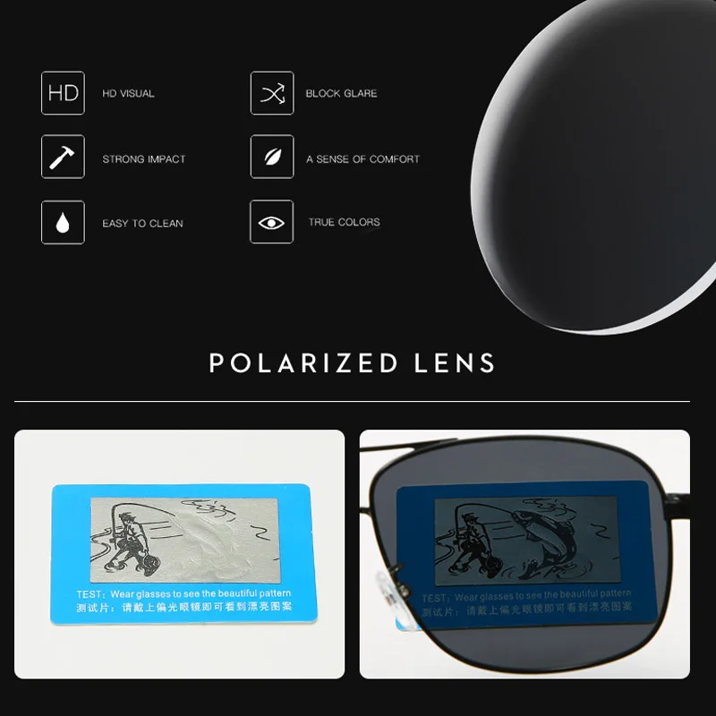 

Fashion Men's Vintage Square Sunglasses Polarized UV400 Lens New Eyewear Accessories Male Driving Sun Glasses For Men Zonnebril