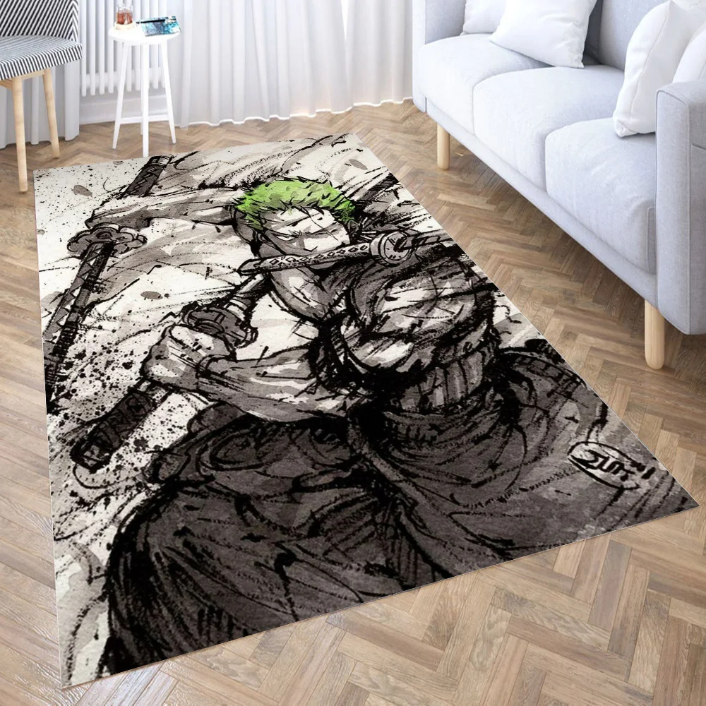 

One Piece Roronoa Zoro Carpet Decora Home Bedroom Kitchen Anti-slip Mat Rug Doormat Aisle Floor Mat Bath Mats Doormat