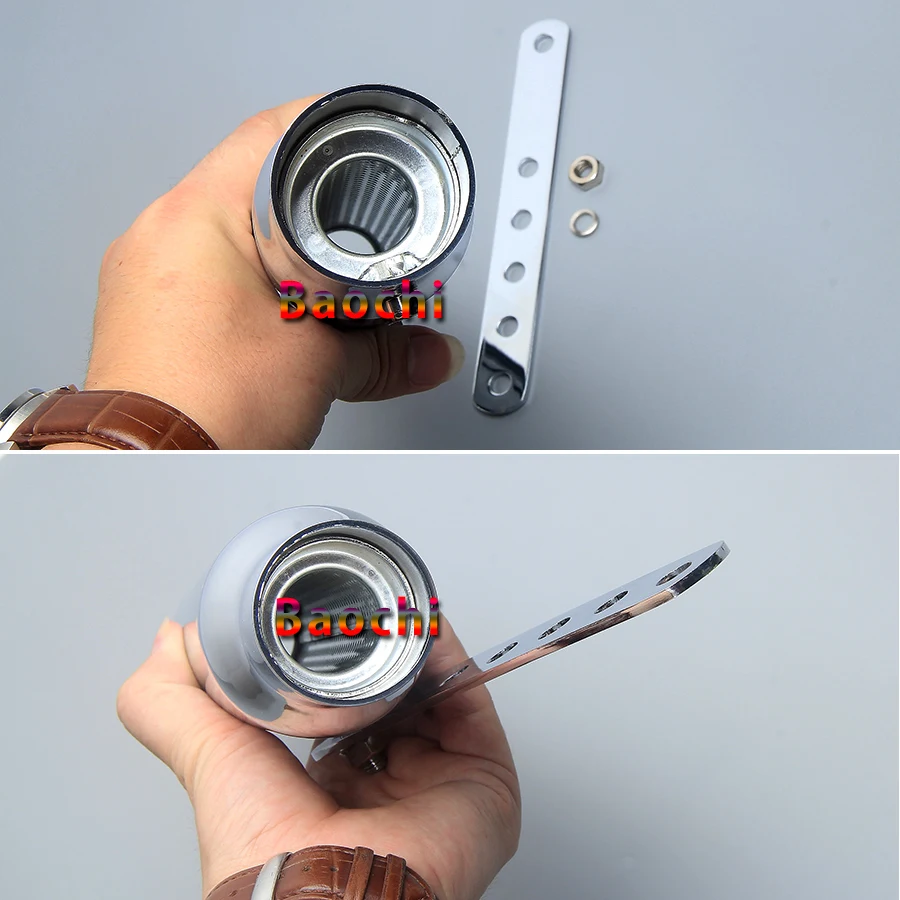 Для мотоцикла глушитель 45 мм винтажная хромированная труба Ретро выхлопная