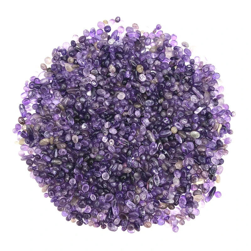

Drop shipping 50g 3-5mm Natural Amethyst Purple Quartz Crystal Gravel Round Tumbled Stones Healing Natural Stones and crystals