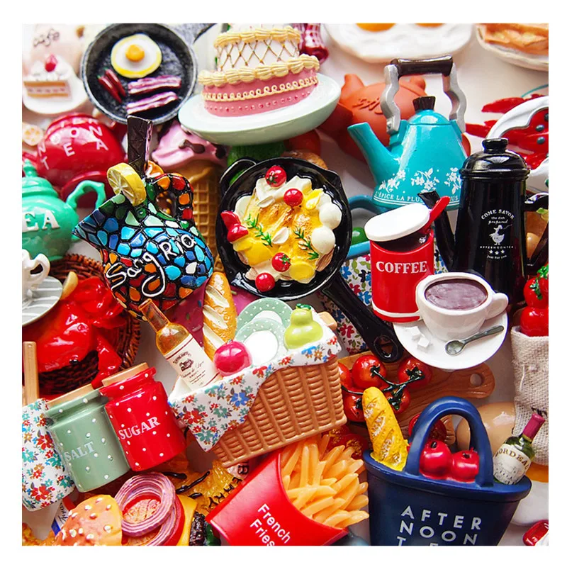 Мини магниты на холодильник креативная коллекция 3d наклеек для украшения дома