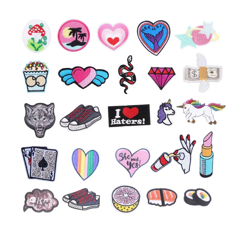 Продукты Вышитые заплаты творческие значки мотоцикл аппликации для рюкзак