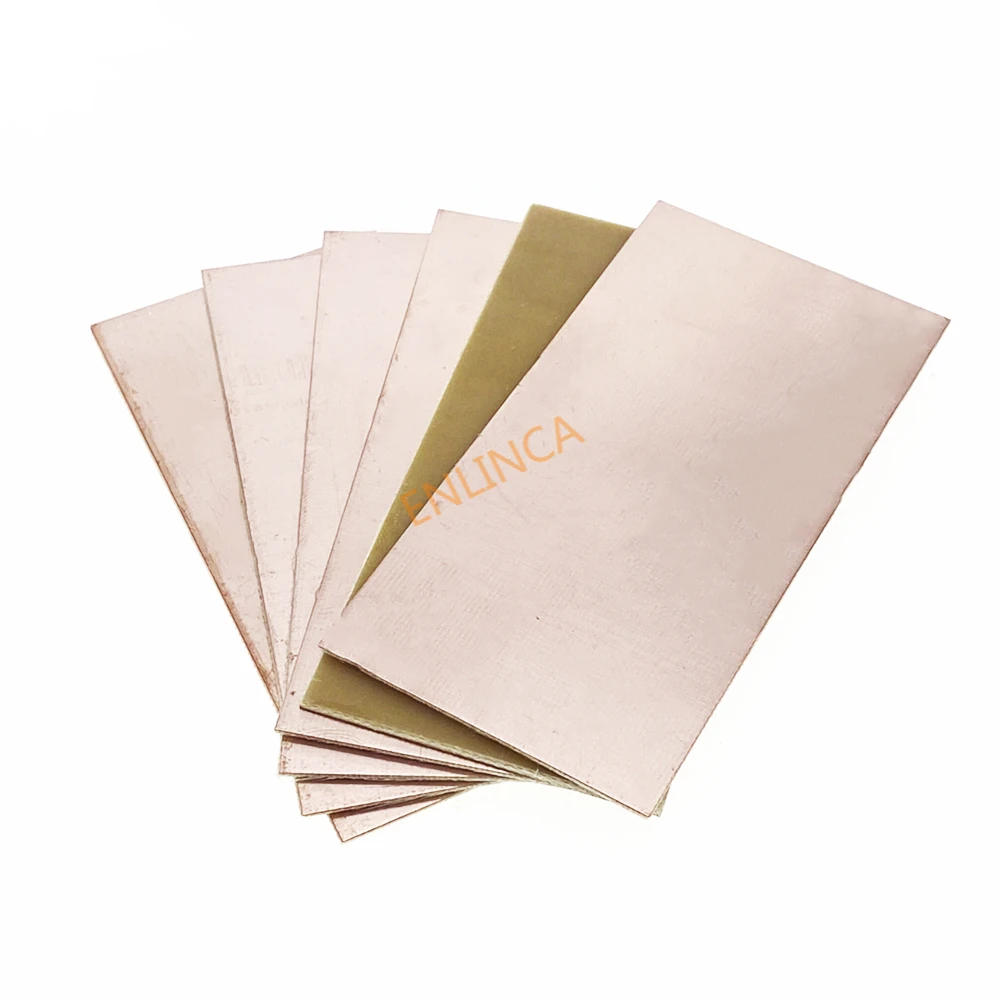 

5 шт. ППМ 5*10 см, односторонняя медная плакированная пластина, набор для самостоятельной сборки ПП, ламинированная печатная плата 5x10 см, 50x100x1,5 мм