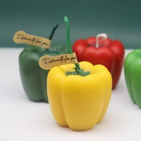 bell pepper fruit silicone candle mold for handmade desktop decoration gypsum epoxy resin aromatherapy candle silicone mould