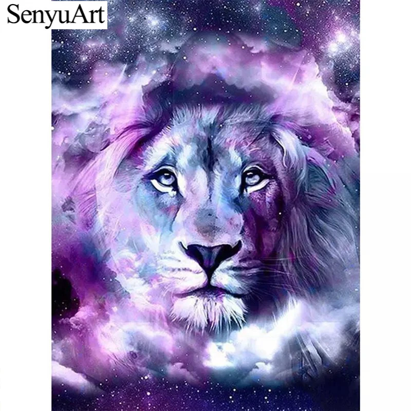 

Full Square Round Diamond Painting 5D DIY Drill Lion Rhinestone Embroidery Animal Mosaic Picture Cross Stitch Kit Art Home Decor