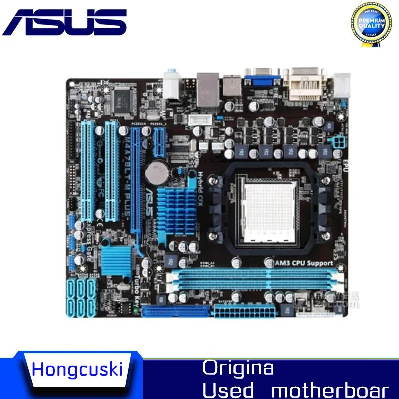 Для настольной материнской платы Asus M4A78LT-M PLUS 760G 760L Socket AM3 DDR3 UEFI BIOS оригинальная б/у