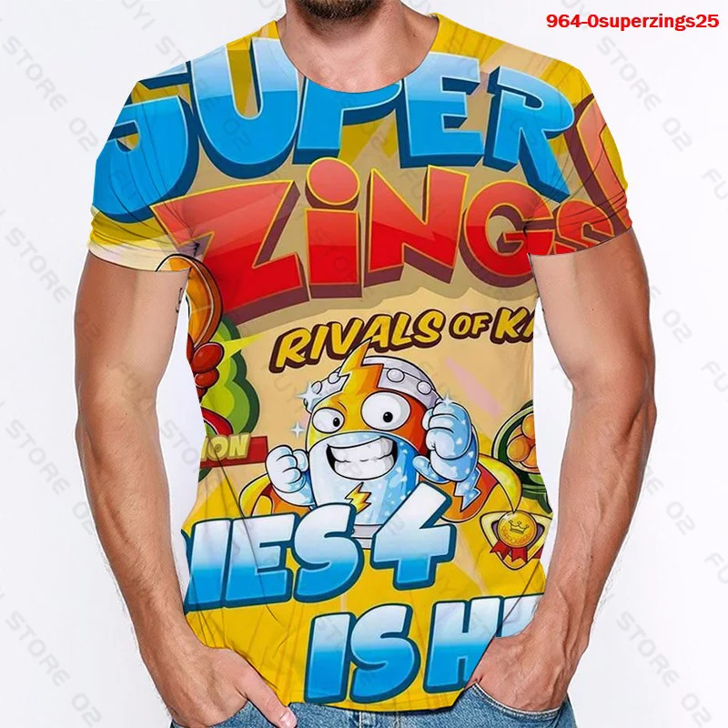 

Mens Spain Superzings Anime T Shirt for Man 3d Printed Super Zings Men T-shirt Short-sleeved Teenager Boys Hot Summer Tee Tops