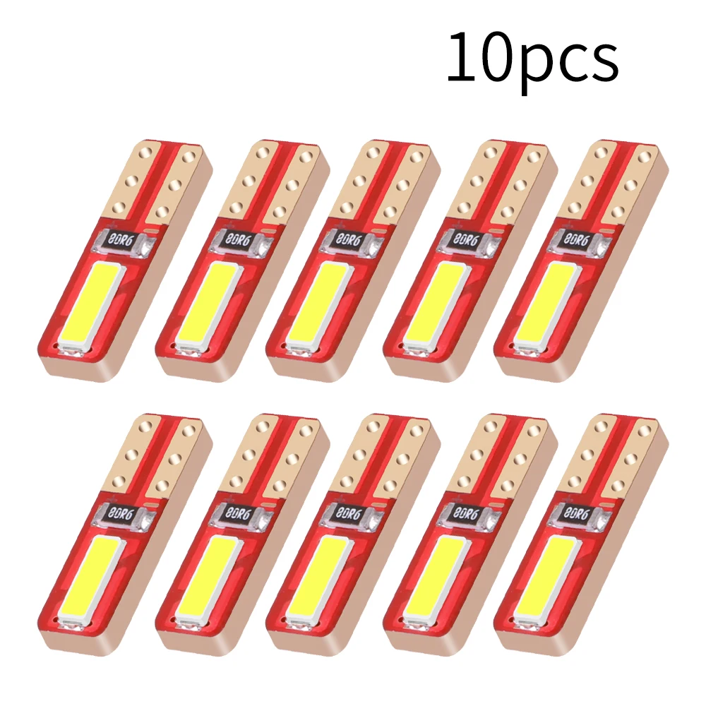 

10х сигнальная лампа T5 Светодиодная Canbus 7020SMD W3W W1.2W Светодиодная лампа Автомобильный прибор приборная панель нагревательный индикатор Лампа ...