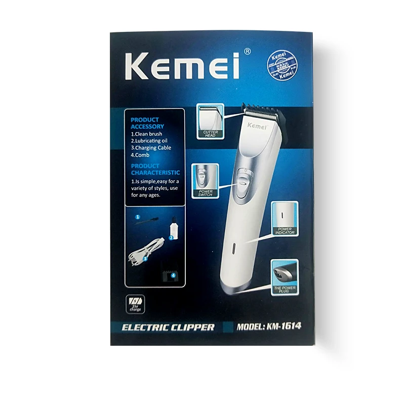 

Kemei Rechargeable Hair Clipper Electric Cordless Hair Trimmer Pro Hair Cutting Machine Beard Trimer For Men
