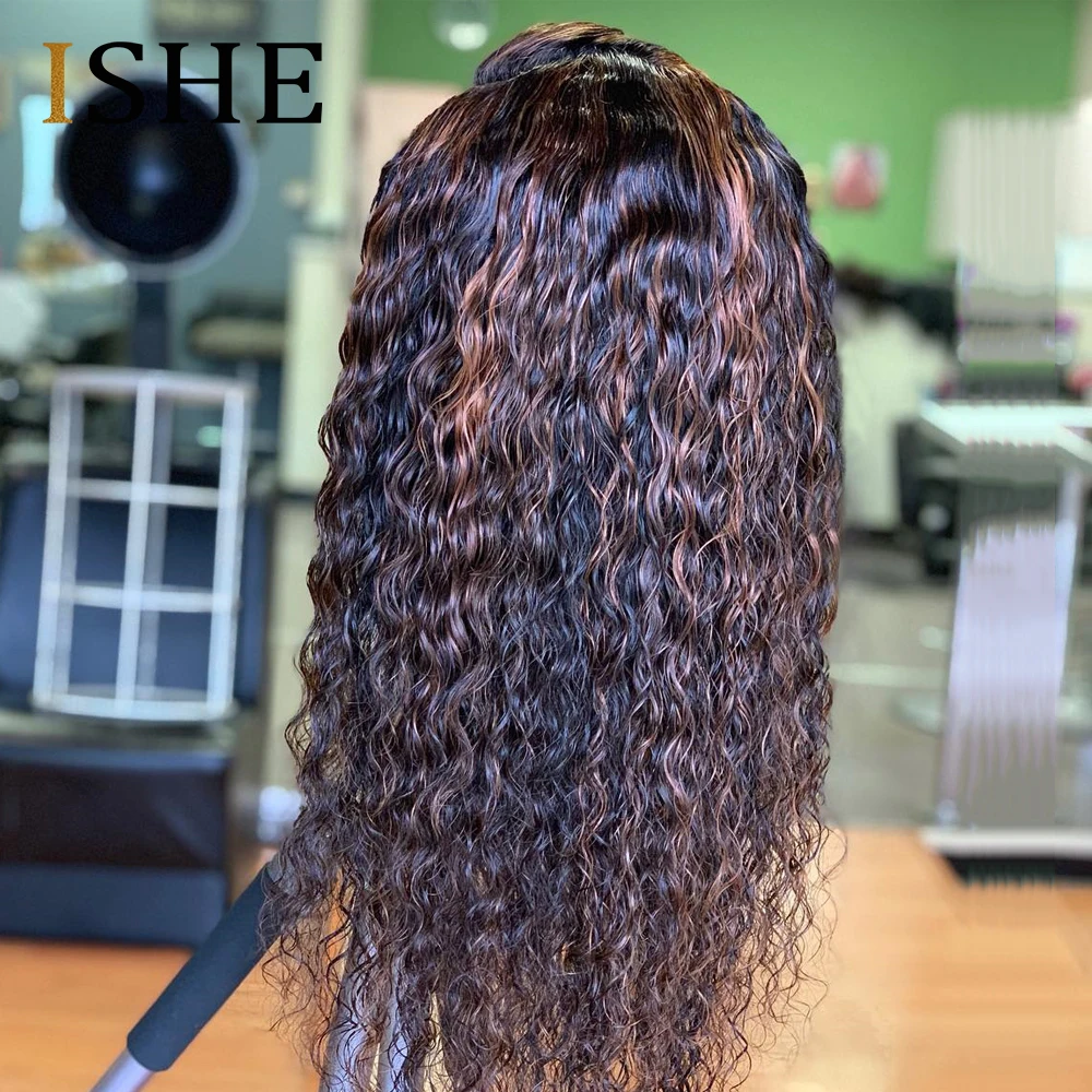 Кудрявый парик с изображением медового блондинка 13x4 из человеческих волос