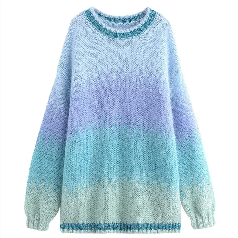 Женский шерстяной мохеровый свитер мягкий пушистый вязаный джемпер