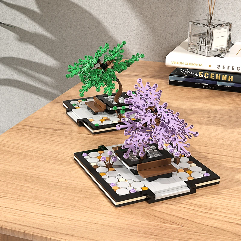 

Small puzzle Building Blocks Plants Vase Potted kids toys Retro Chinese Style Two-color flower Christmas Children's brain game
