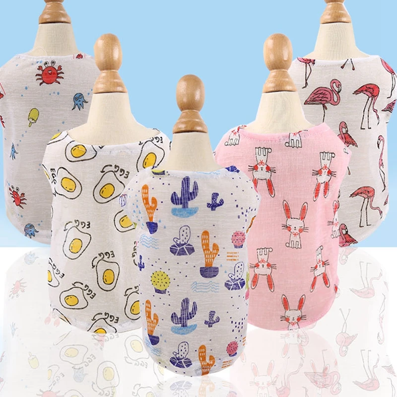 

Pet Dog Clothes for Small Dog Summer Shirt Clothes for Dogs Printed Jacket Clothing for Chihuahua Costume Pet Products Puppy