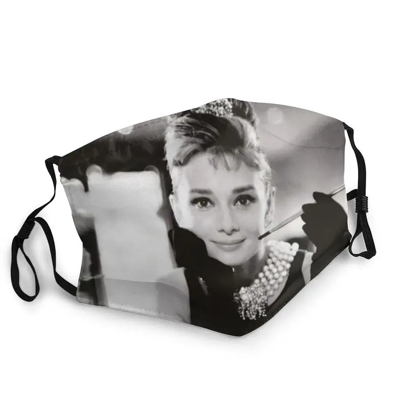 

Cute Audrey Hepburn Mask Reusable Adult Mouth Face Mask Anti Haze Dust Protection Cover Respirator Mouth-Muffle
