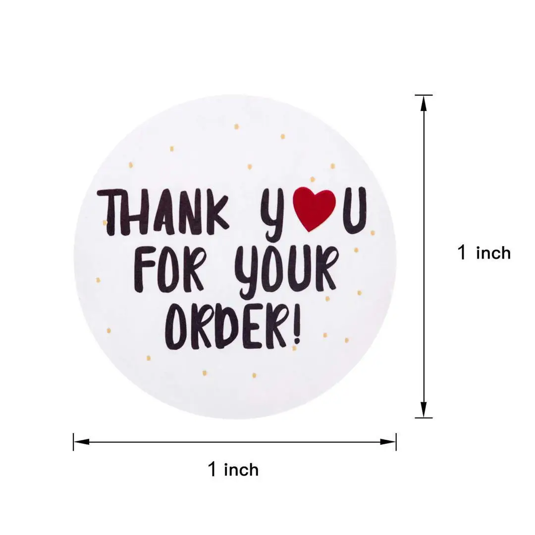 

500pcs/roll Thank You for Your Order Seal Sticker Round Seal Sticker Mutifunction DIY Decorative Gifts Package Labels for Baking