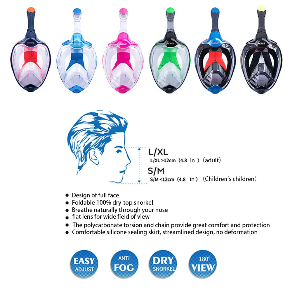 CO2 безопасная маска для сноркеля полная известная с моря x-маска дайвинга