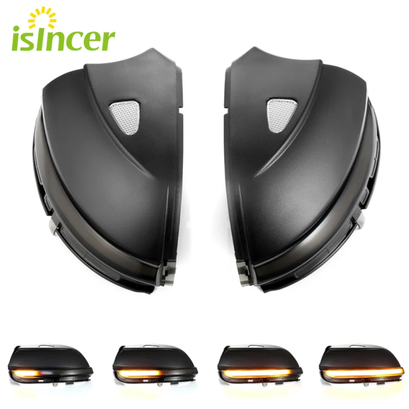 2 шт. светодиодный динамический Зеркало заднего вида Индикатор для VW Passat CC B7 Жук