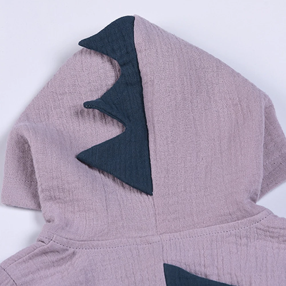 Детский костюм динозавра теплый хлопковый комбинезон с объемным динозавром