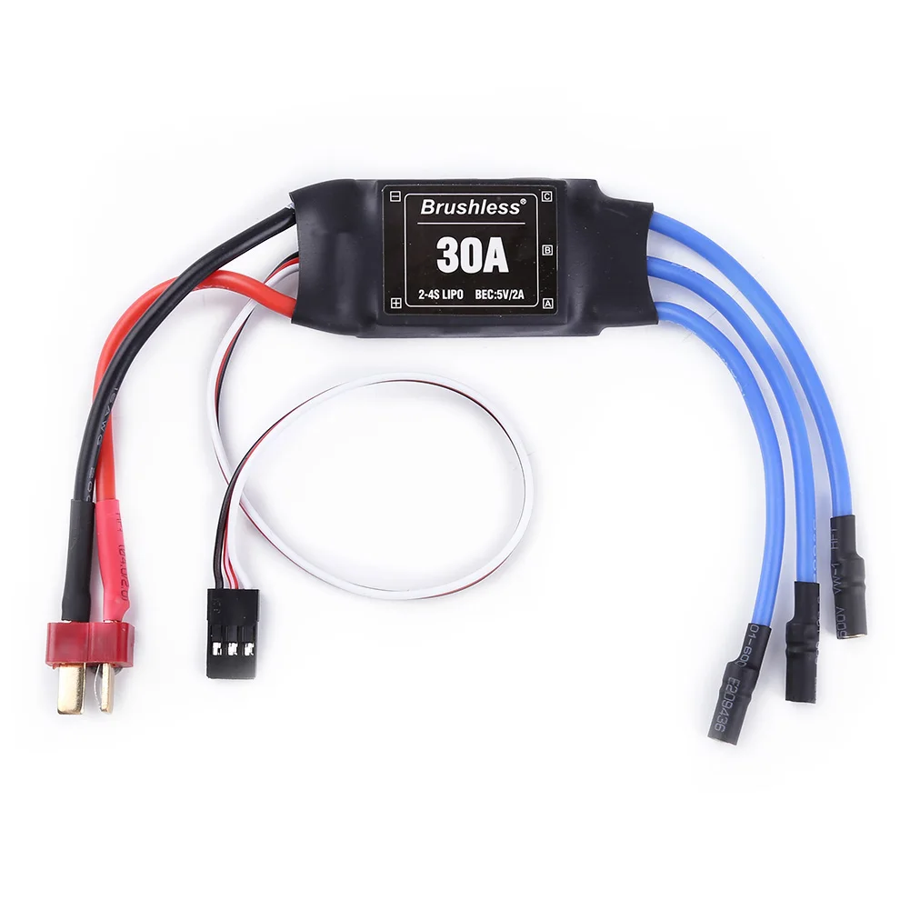 XXD 30A 2-4S ESC Бесщеточный Регулятор скорости двигателя RC BEC ESC T-rex 450 V2 Вертолет лодка для FPV F450 мини Квадрокоптер Дрон