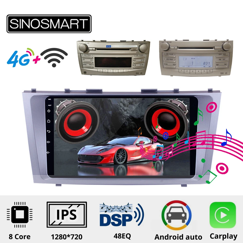 

Sinosmart Автомобильный GPS плеер для Toyota Camry 2006-2011 с OEM радио 11846/OEM JBL Radio11847 8 ядер, DSP 48EQ