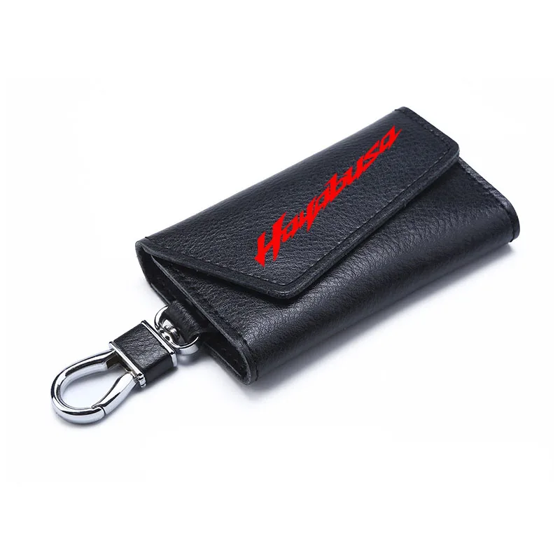 

3D cowhide Key key case Holder Chain Collection Keychain for Suzuki HAYABUSA/GSXR1300 GSXR 1300 Motorcycle Badge Keyring
