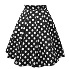 Женская винтажная плиссированная юбка в горошек, размер 38 #, 2020