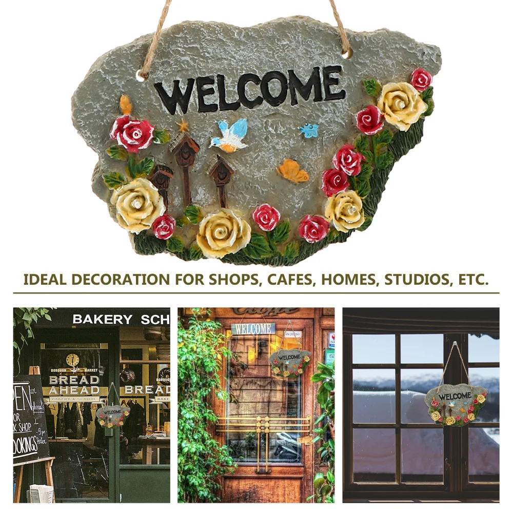 

Creative Welcome Door Sign Pendant Hanging Doorplate Decorative Hanging Ornament