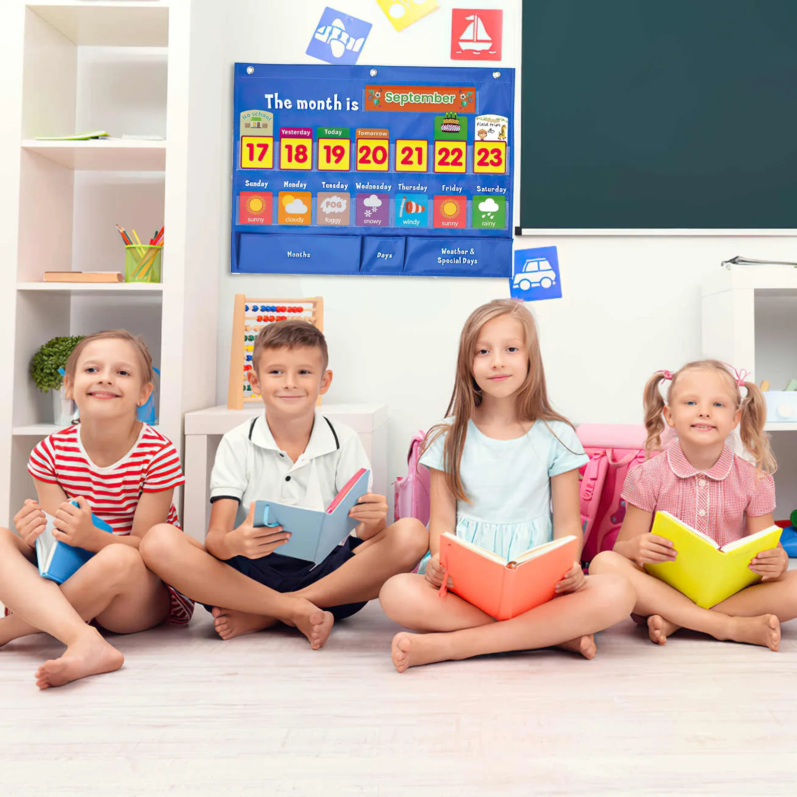 

98 шт., карманные карты с календарём на неделю и прогнозом погоды