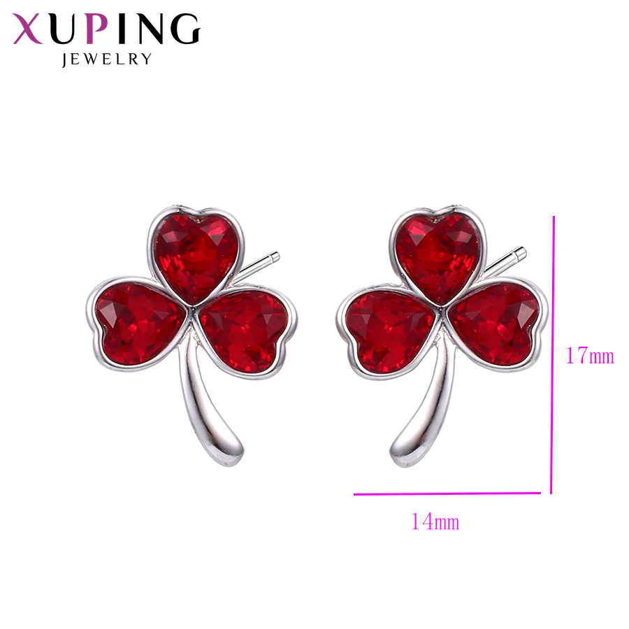 Серьги Xuping в счастливом стиле с кристаллами от Swarovski красивые украшения форме