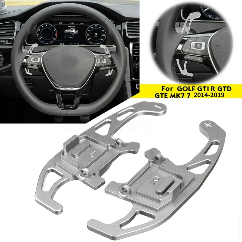 Серебристые алюминиевые рулевые колеса с ЧПУ для VW Volkswagen Golf MK7 GTI R Line Scirocco