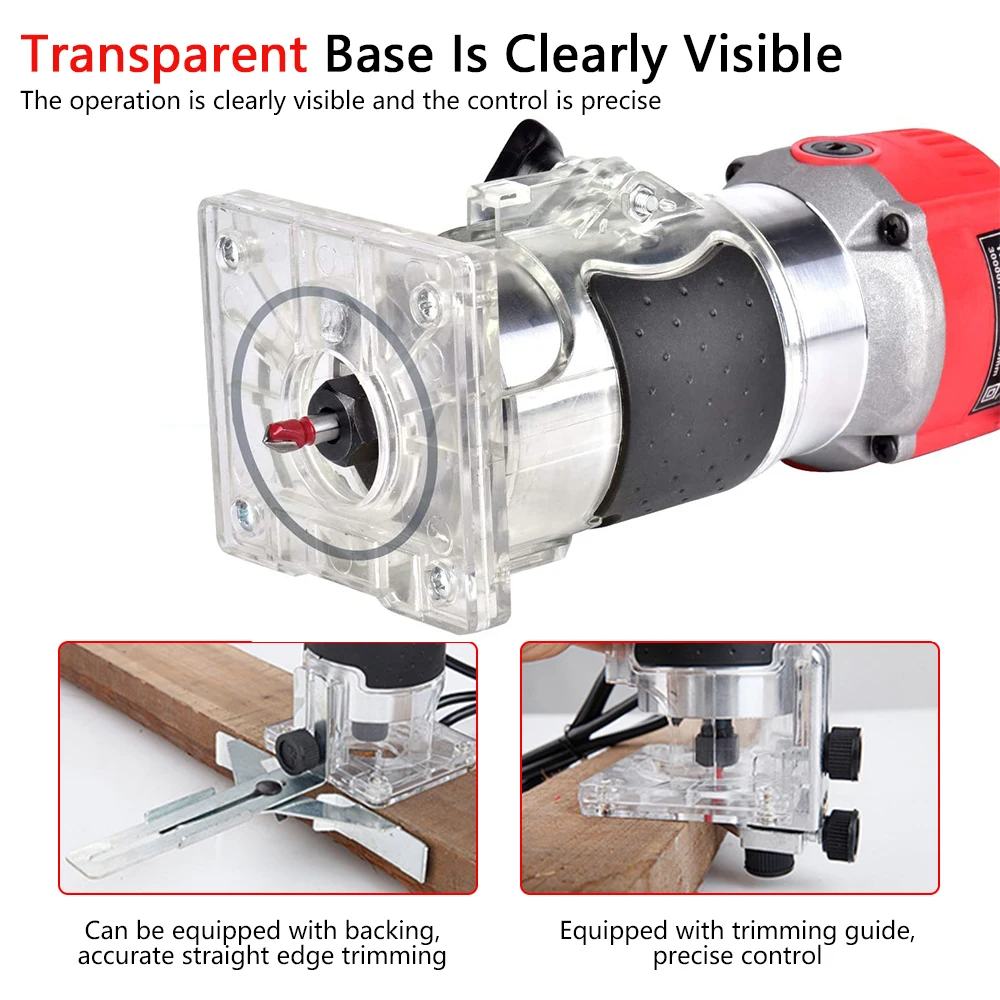 220V/110V Woodworking Electric Trimmer 30000rpm Wood Milling Engraving Slotting Trimming Machine Router | Инструменты