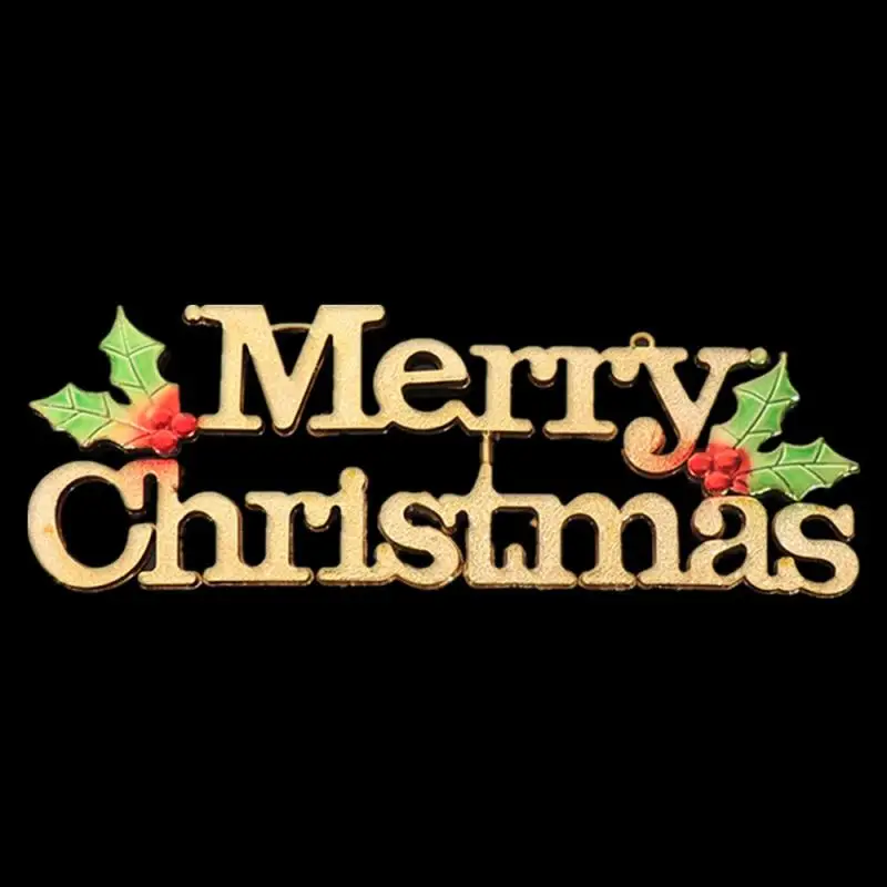 2020 Рождественское украшение золотые буквы Рождественская елка подвеска