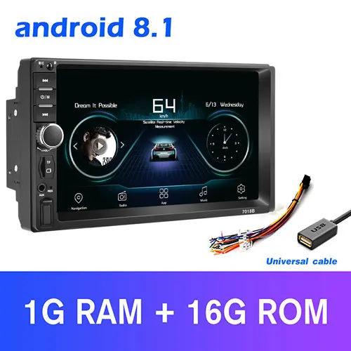 1 and 16G Podofo 2din Автомагнитола Android gps Navi Wifi Автомобильный мультимедийный плеер универсальный авто стерео для Volkswagen Nissan hyundai Kia toyota - Цвет: 1 and 16G