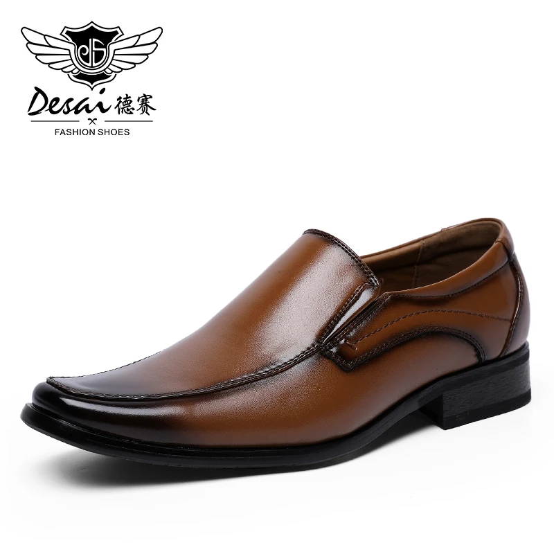 Модные черные коричневые мужские модельные туфли кожаные слипоны деловые
